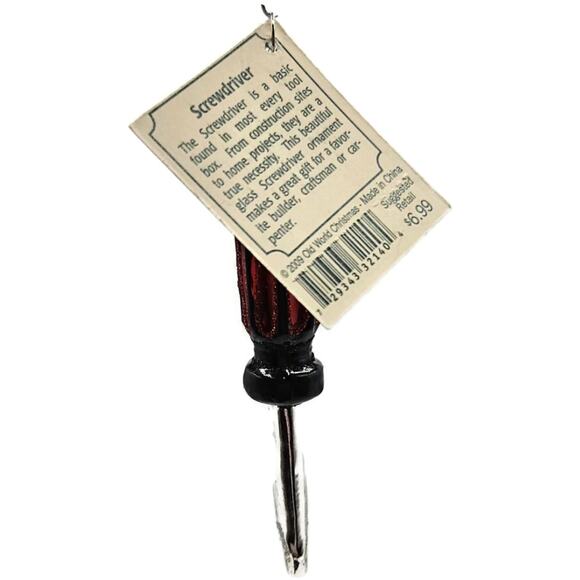 OWC Screwdriver Construction Tools Work Glass Old World Christmas Ornament - Picture 8 of 10
